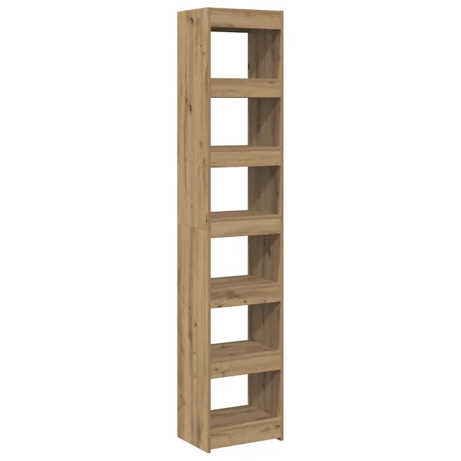 Bibliothèque/Séparateur de pièce chêne artisanal 40x30x198 cm - 2