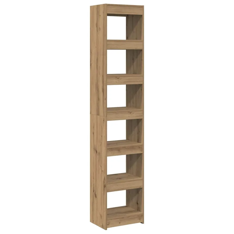 Bibliothèque/Séparateur de pièce chêne artisanal 40x30x198 cm - 6