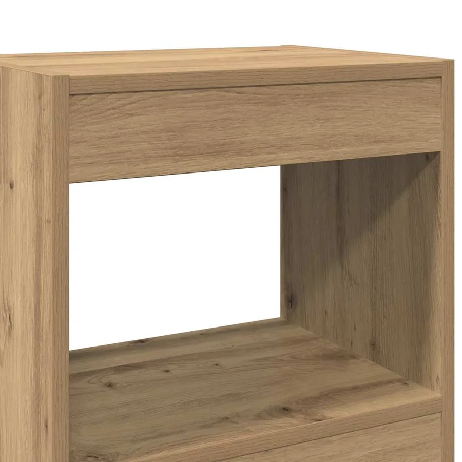 Bibliothèque/Séparateur de pièce chêne artisanal 40x30x198 cm - 7