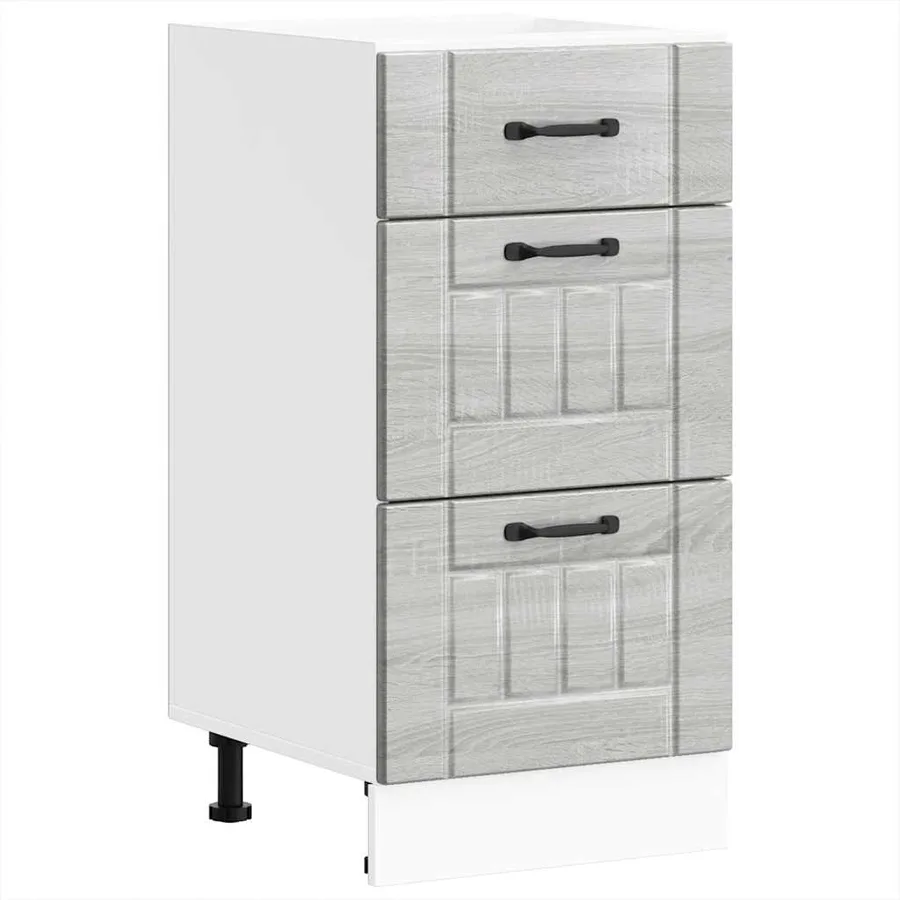 Armoire de cuisine Lucca sonoma gris bois ingénierie - 2