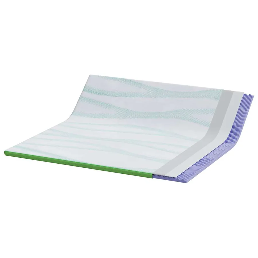 Surmatelas Blanc et vert 200 x 200 cm Tissu Jacquard - 4
