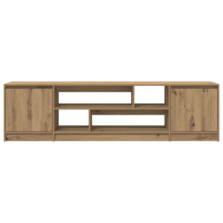 Meuble TV chêne artisanal 188,5x41x50 cm bois d'ingénierie - 6