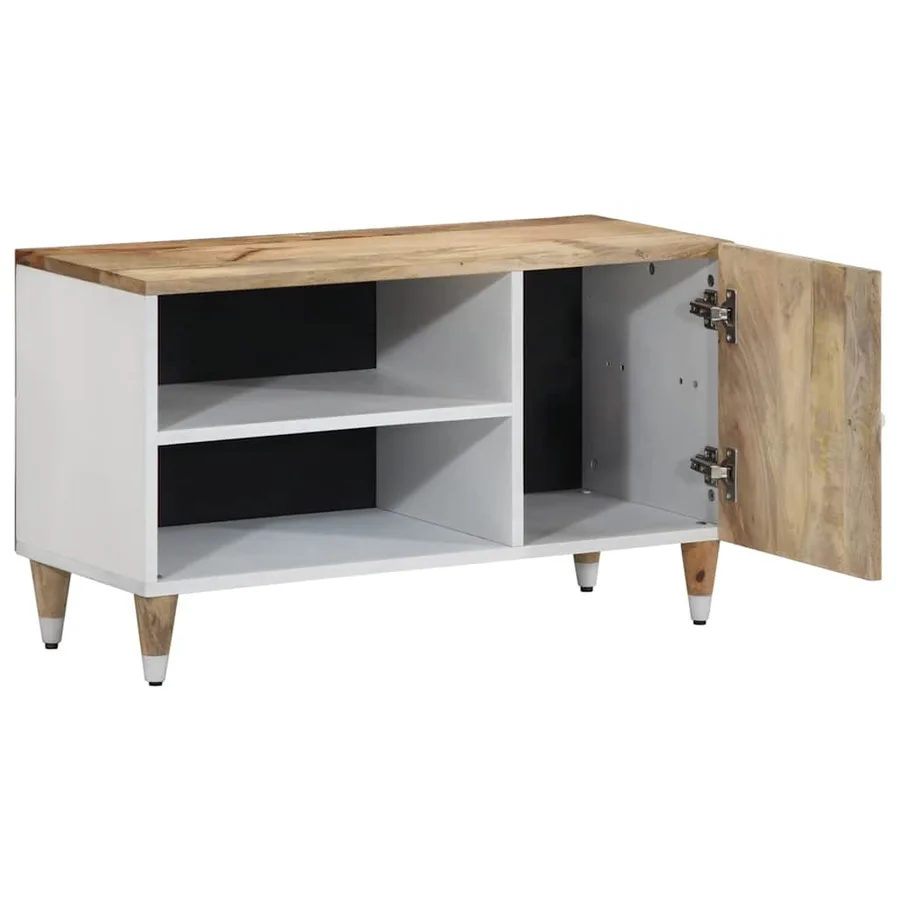 Meuble TV 80x31,5x46 cm bois massif de manguier - 3