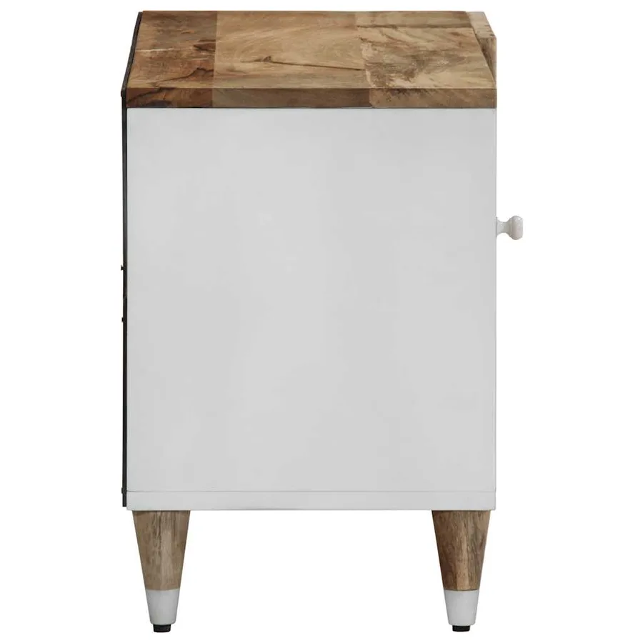 Meuble TV 80x31,5x46 cm bois massif de manguier - 4