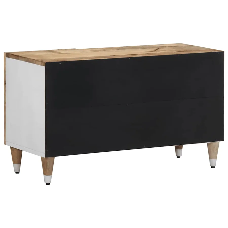 Meuble TV 80x31,5x46 cm bois massif de manguier - 5