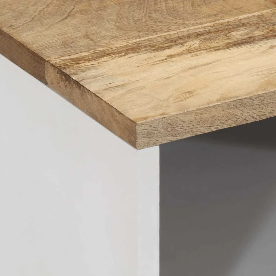 Meuble TV 80x31,5x46 cm bois massif de manguier - 7