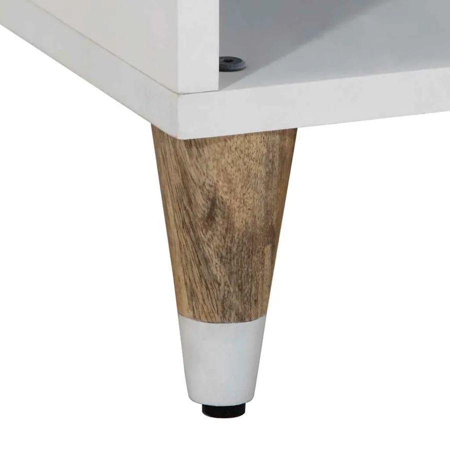 Meuble TV 80x31,5x46 cm bois massif de manguier - 9