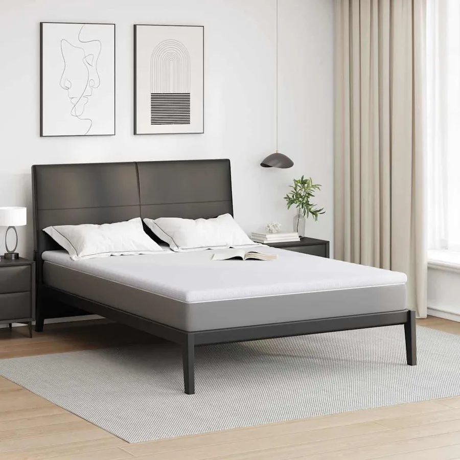Surmatelas Blanc 140 x 200 cm Tissu Jacquard