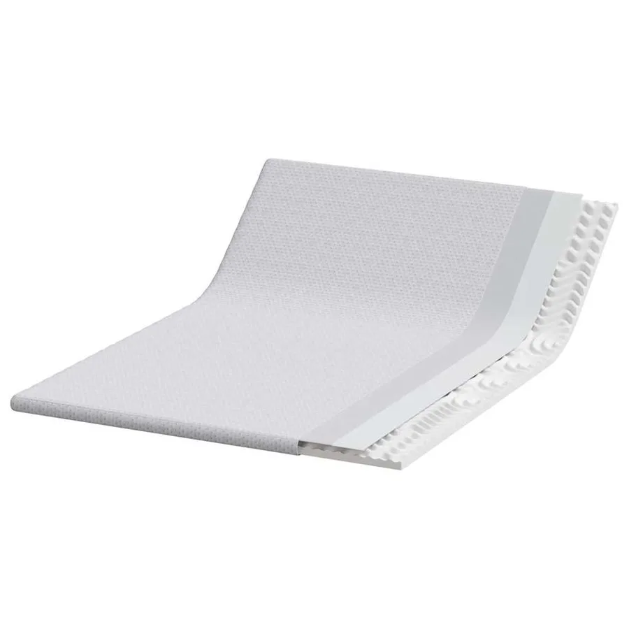 Surmatelas Blanc 140 x 200 cm Tissu Jacquard - 4