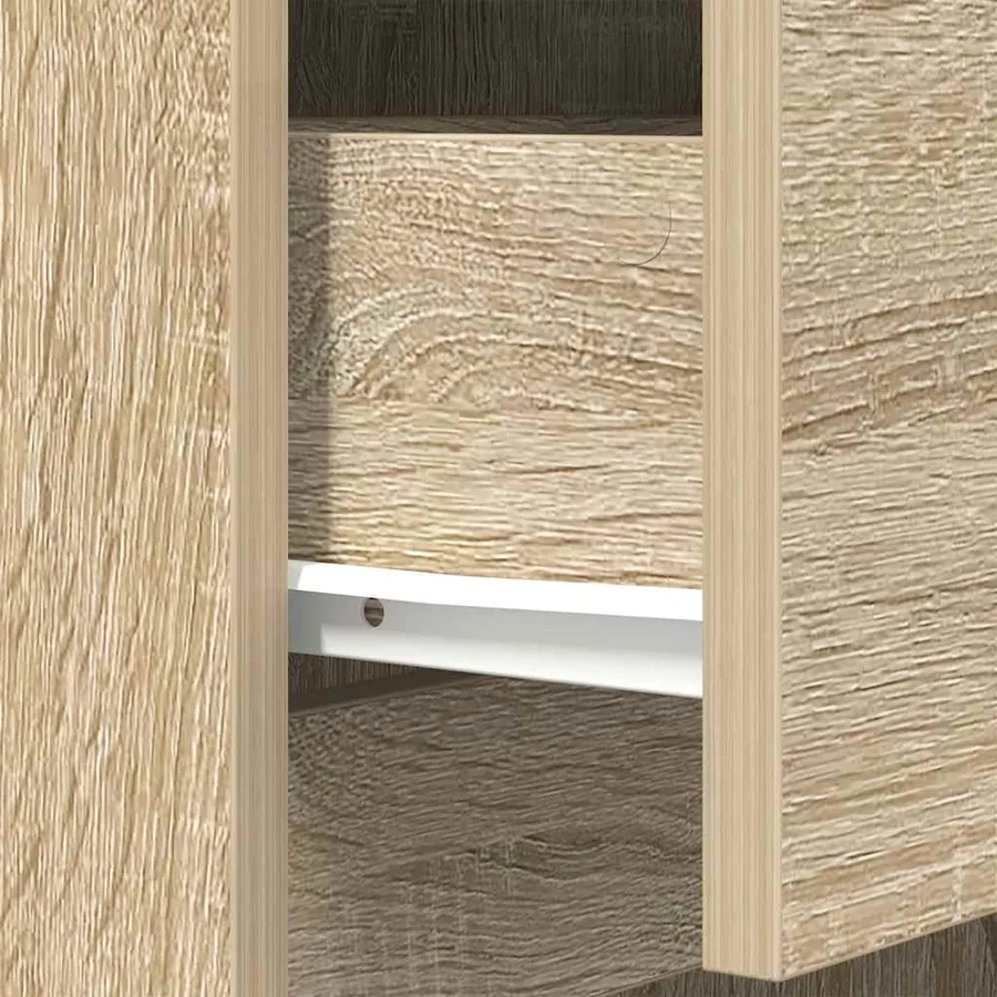 Tables de chevet 2 pcs chêne sonoma 39x35x65 cm bois ingénierie - 13