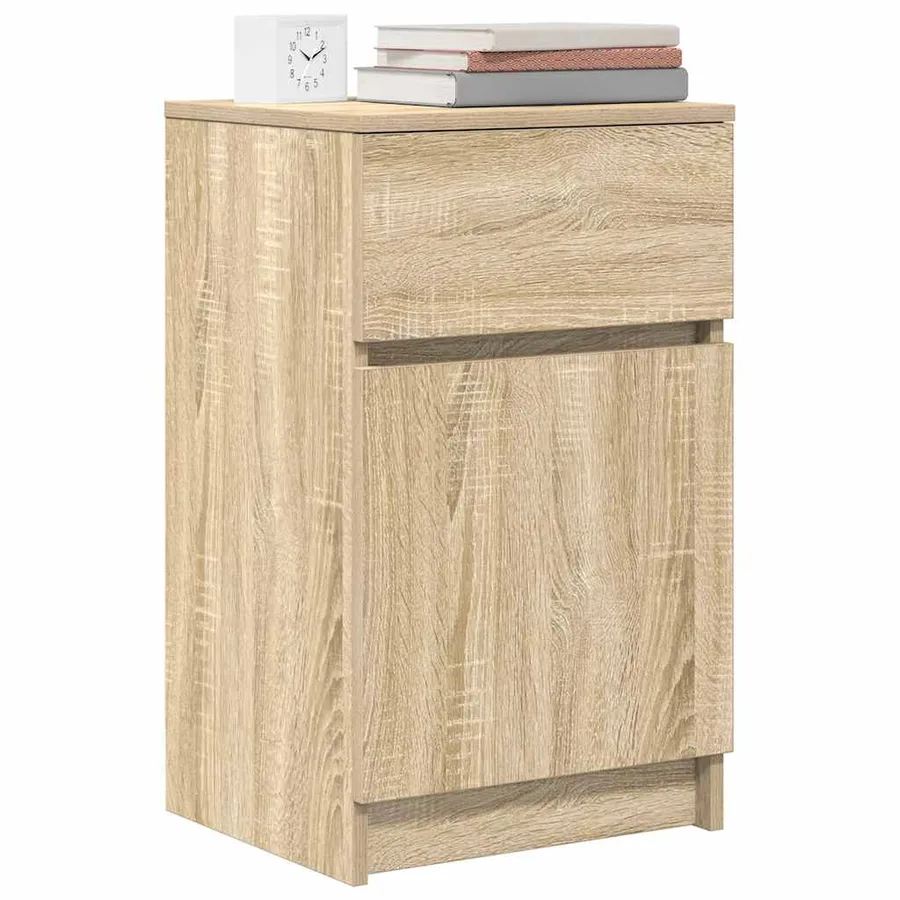 Tables de chevet 2 pcs chêne sonoma 39x35x65 cm bois ingénierie - 4
