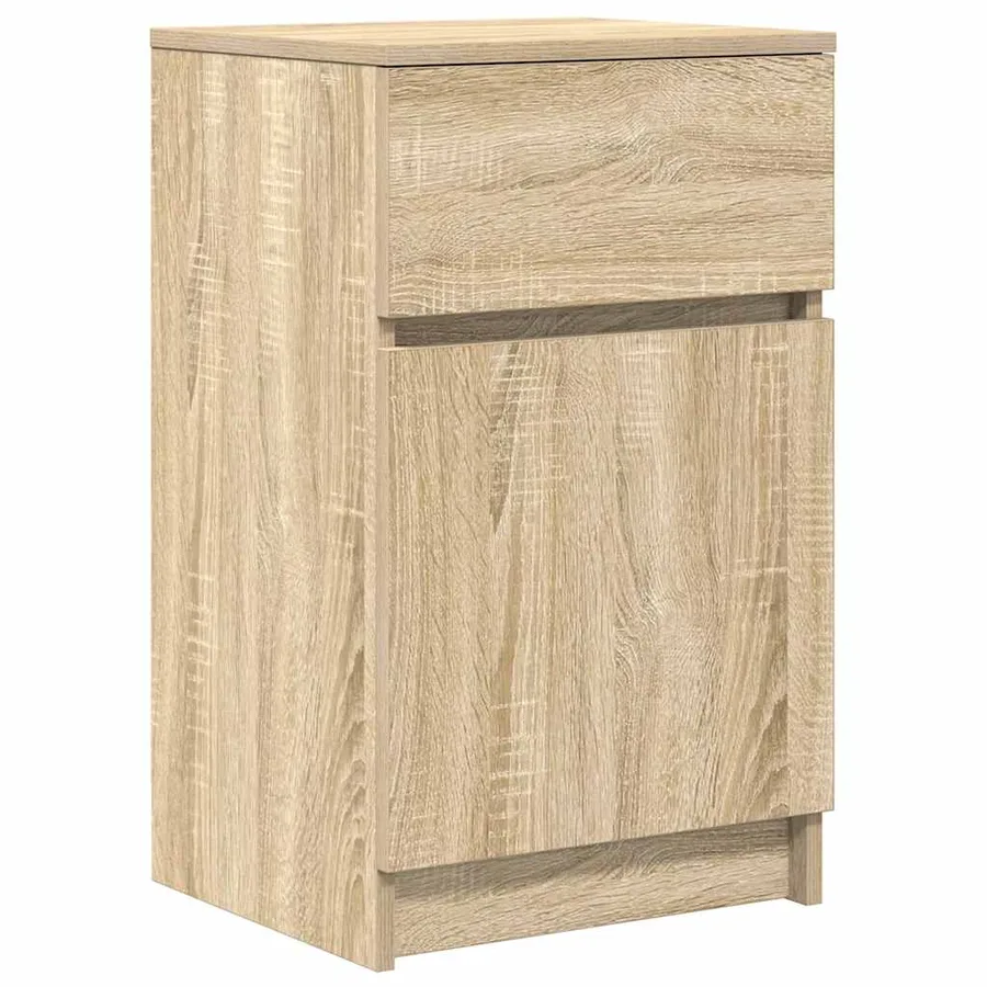 Tables de chevet 2 pcs chêne sonoma 39x35x65 cm bois ingénierie - 5