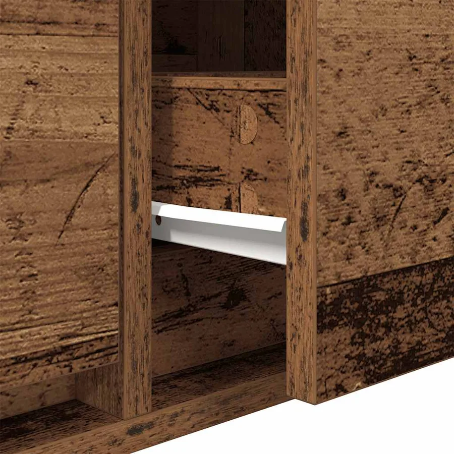 Meuble TV vieux bois 60x31x25,5 cm bois d'ingénierie - 10