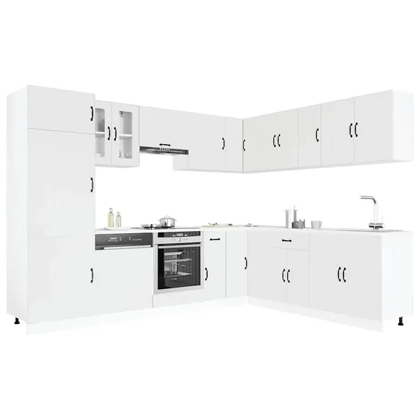 Ensemble d'armoires de cuisine 14 pcs Lucca bois d'ingénierie