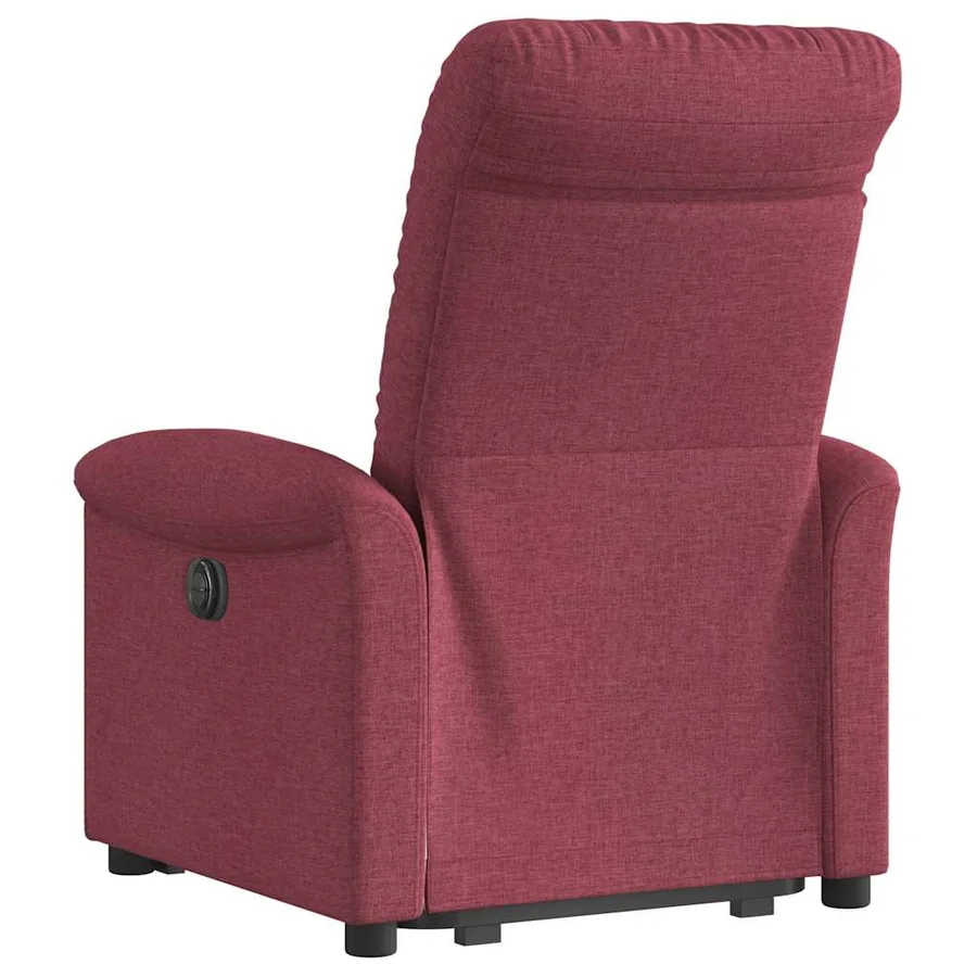 Fauteuil inclinable rouge bordeaux tissu - 6