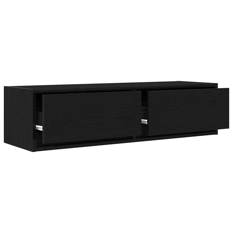 Meuble TV Chêne noir 100 x 31 x 25,5 cm Bois d'ingénierie - 5