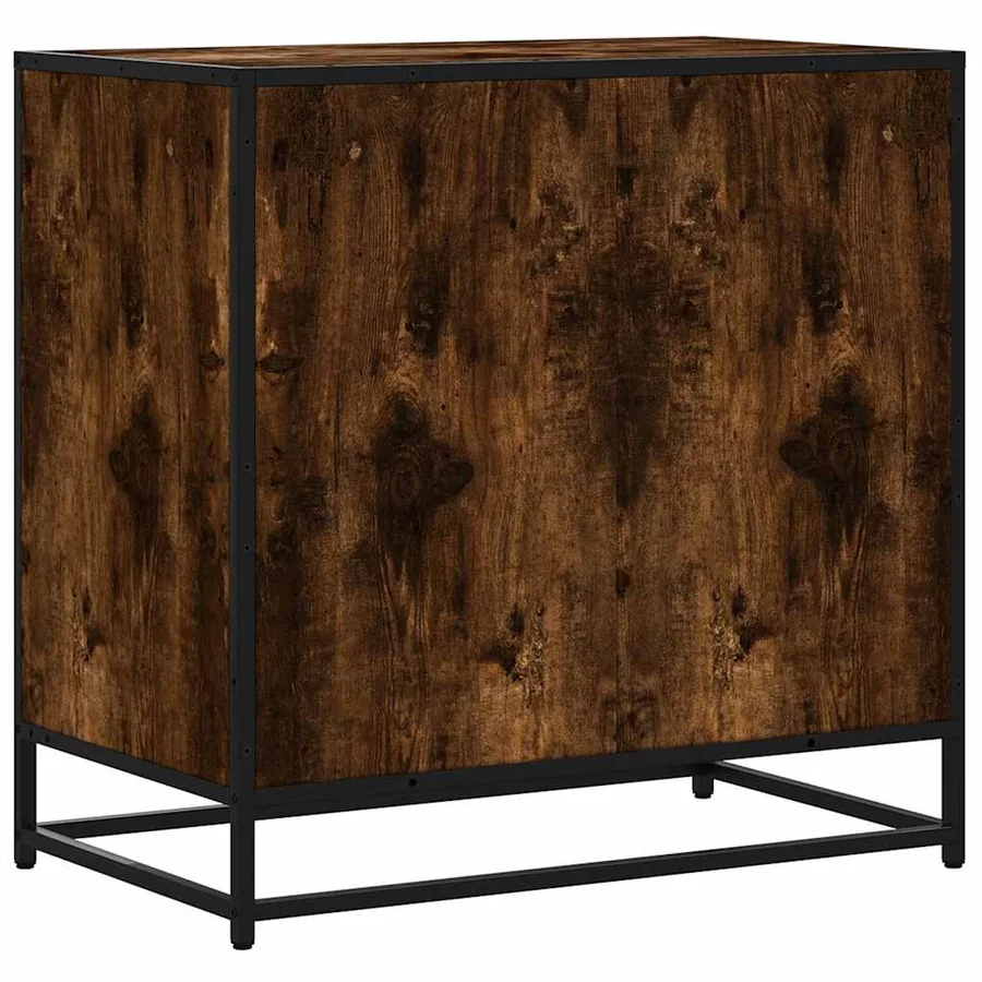 Commode chêne fumé 70x41x70 cm bois d'ingénierie - 7