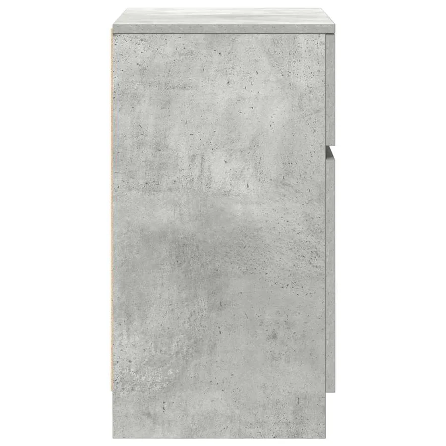 Tables de chevet 2 pcs gris béton 39x35x65 cm bois ingénierie - 8