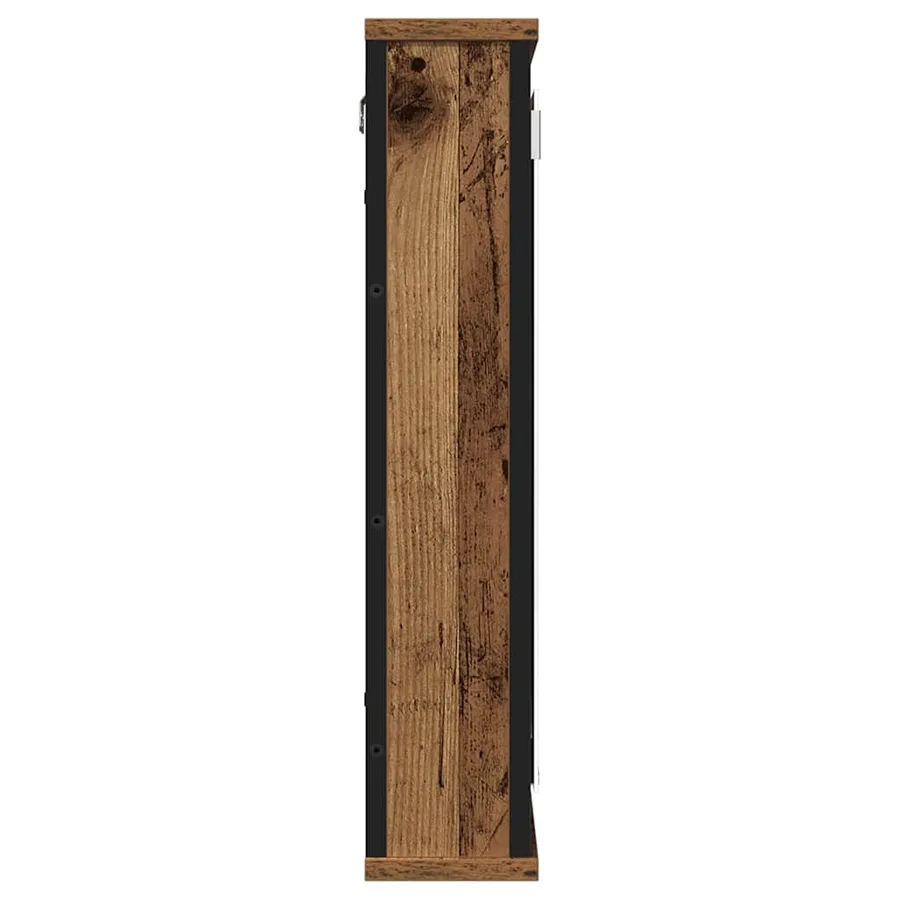 Armoire à miroir de salle de bain vieux bois bois d'ingénierie - 5