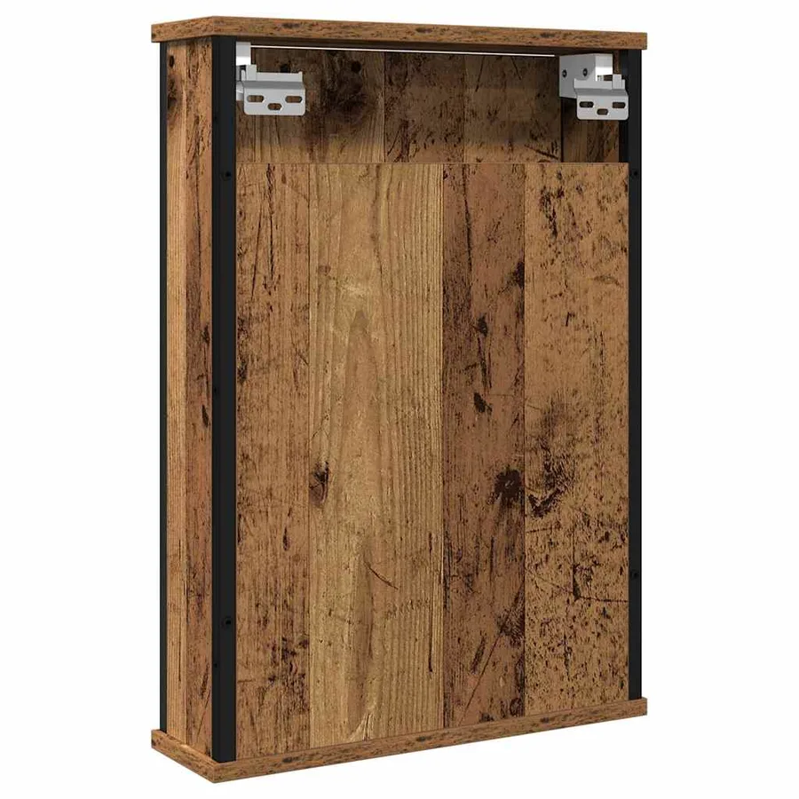 Armoire à miroir de salle de bain vieux bois bois d'ingénierie - 6