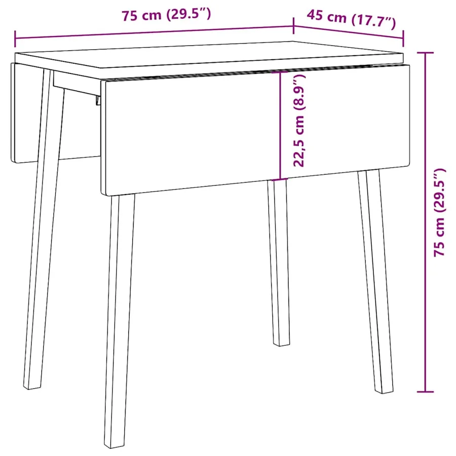 Table à manger blanc bois massif et caoutchouc - 14