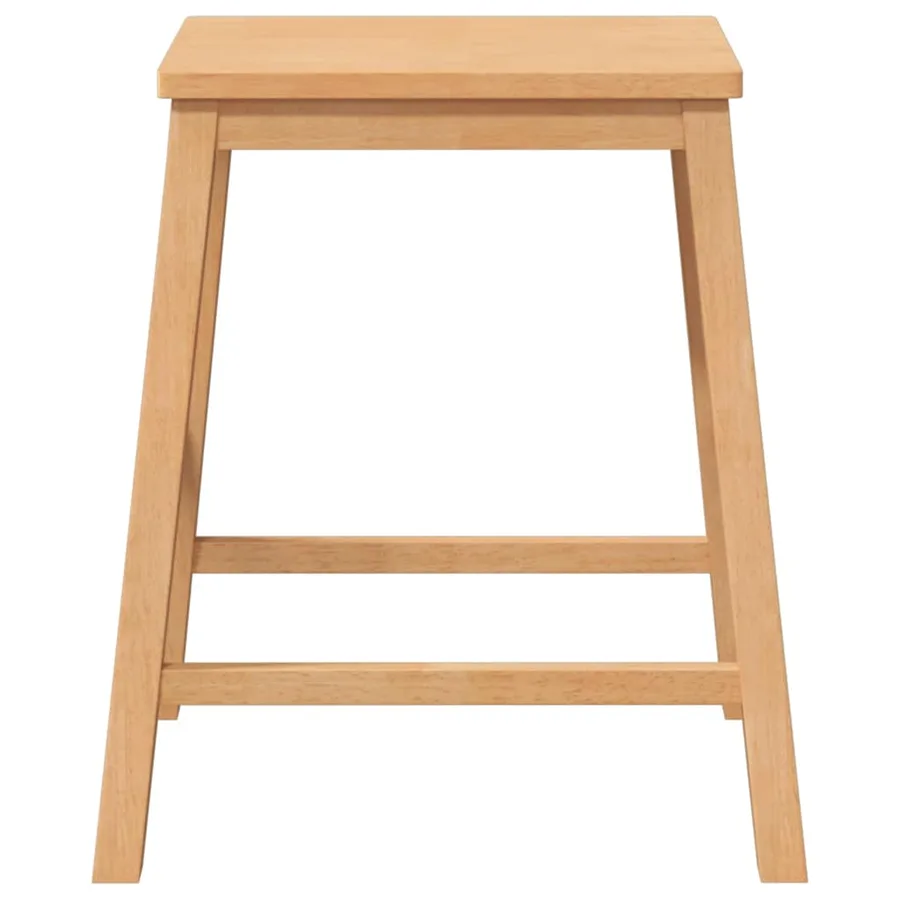 Chaises de bar lot de 2 bois massif d'hévéa - 5