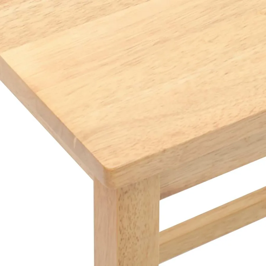Chaises de bar lot de 2 bois massif d'hévéa - 8