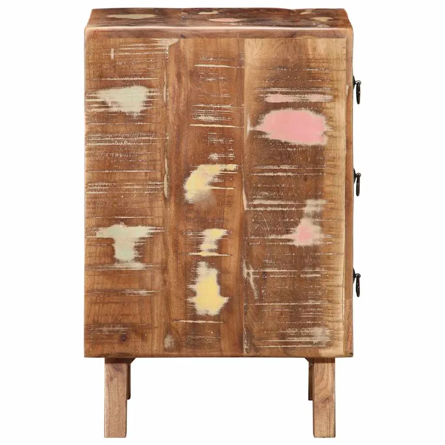 Table de chevet 2 pcs 37x32x50 cm bois massif de récupération - 3