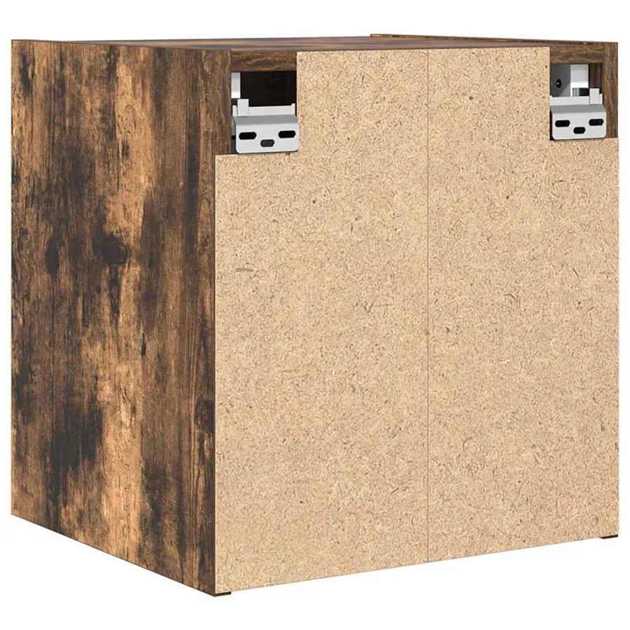 Tables de chevet murales 2 pcs chêne fumé 38x34x40 cm - 9