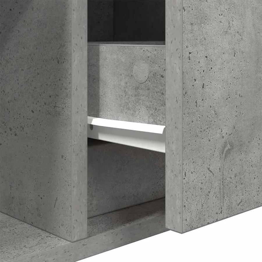 Meubles TV 2 pcs gris béton 60x31x25,5 cm bois d'ingénierie - 13