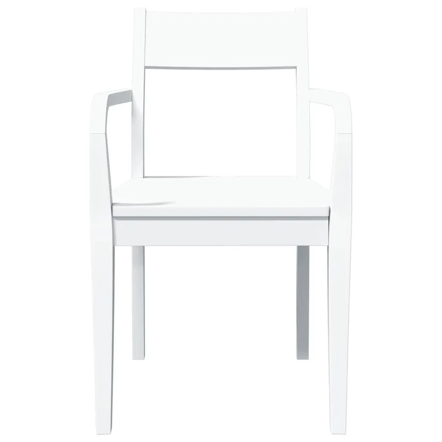 Chaises à manger 2 pcs blanc bois massif caoutchouc - 5