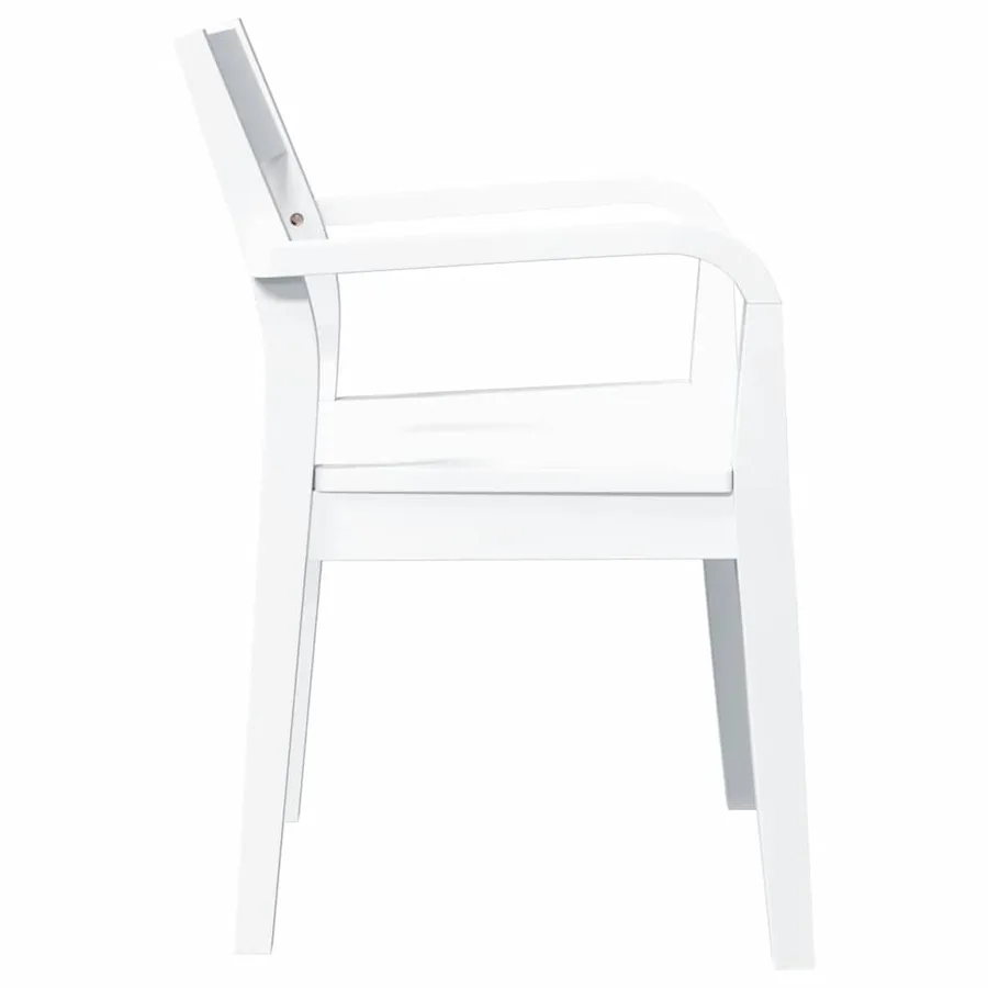 Chaises à manger 2 pcs blanc bois massif caoutchouc - 6