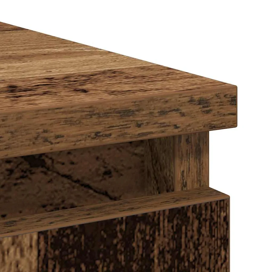 Buffet avec tiroir vieux bois 71x35x65 cm bois d'ingénierie - 10