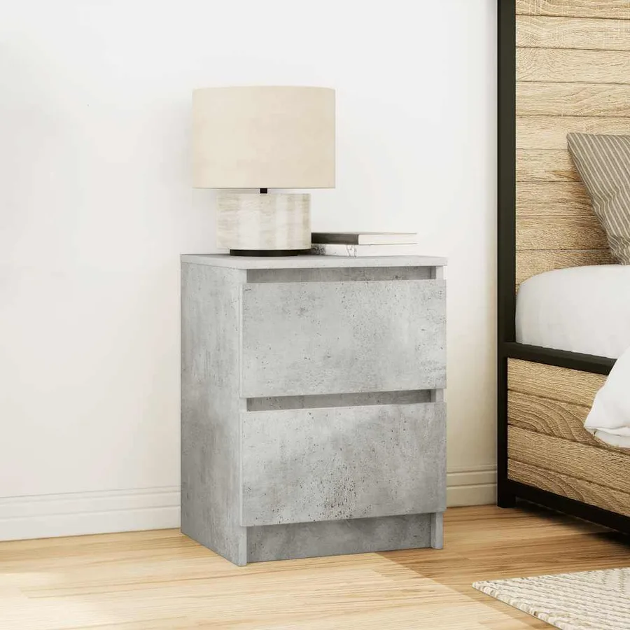 Meuble TV gris béton 40x35x54 cm bois d'ingénierie - 3