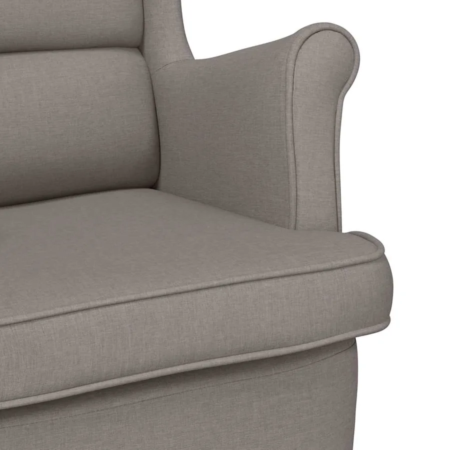 Chaise à bascule taupe 74x90x102 cm tissu - 7