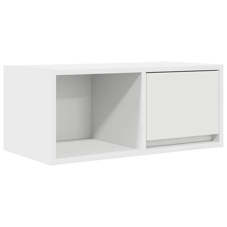 Meuble TV blanc 60x31x25,5 cm bois d'ingénierie - 2