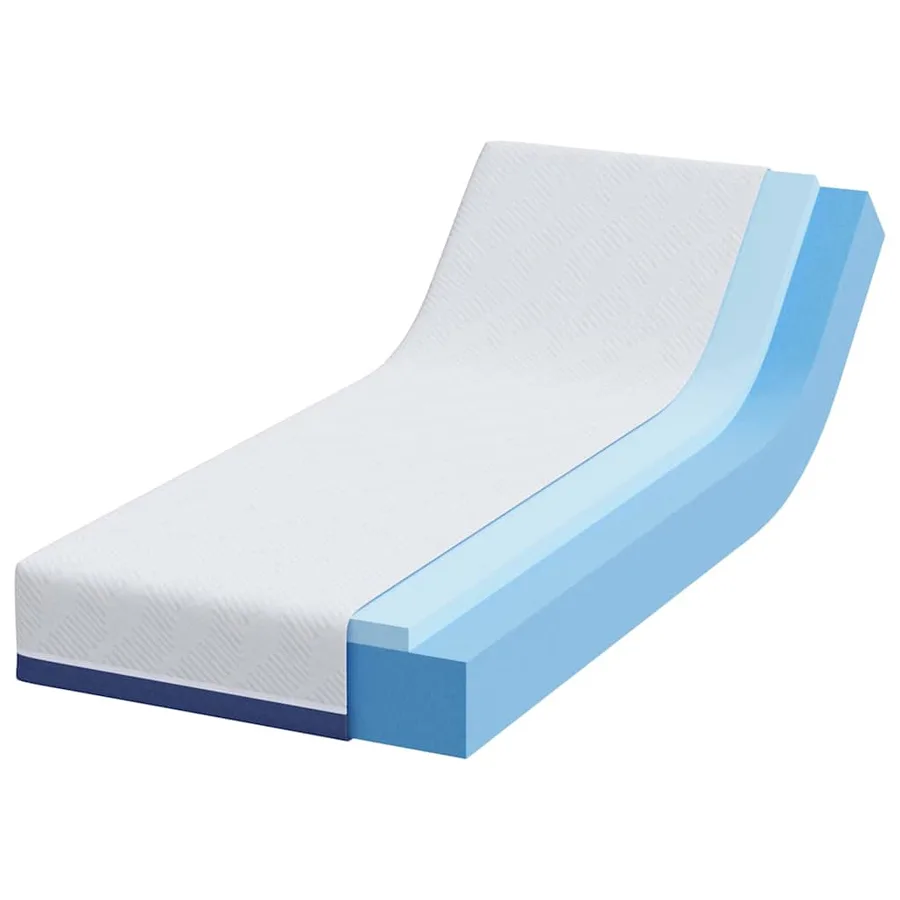 Matelas Blanc et Bleu 80 x 200 cm Tissu jacquard - 3
