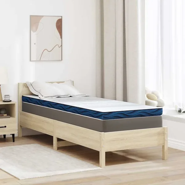 Surmatelas Blanc 80 x 200 cm Tissu jacquard