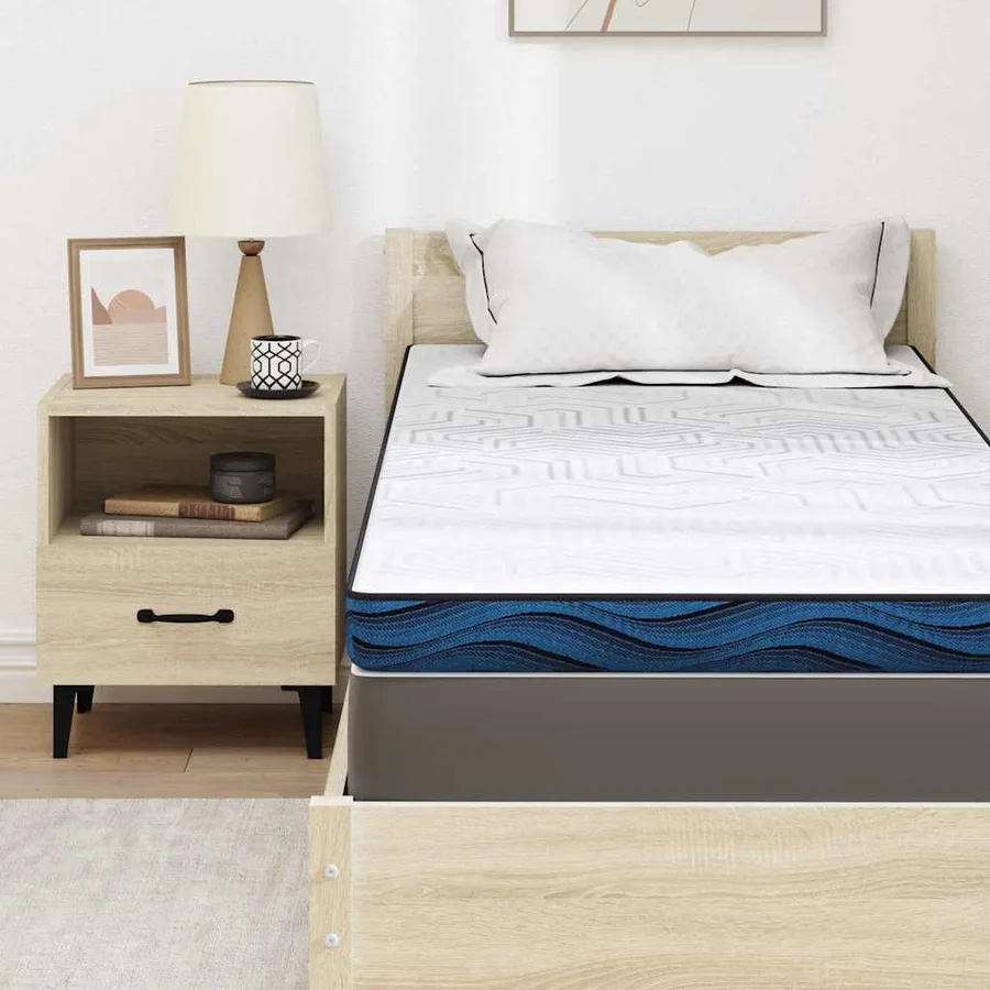 Surmatelas Blanc 80 x 200 cm Tissu jacquard - 7