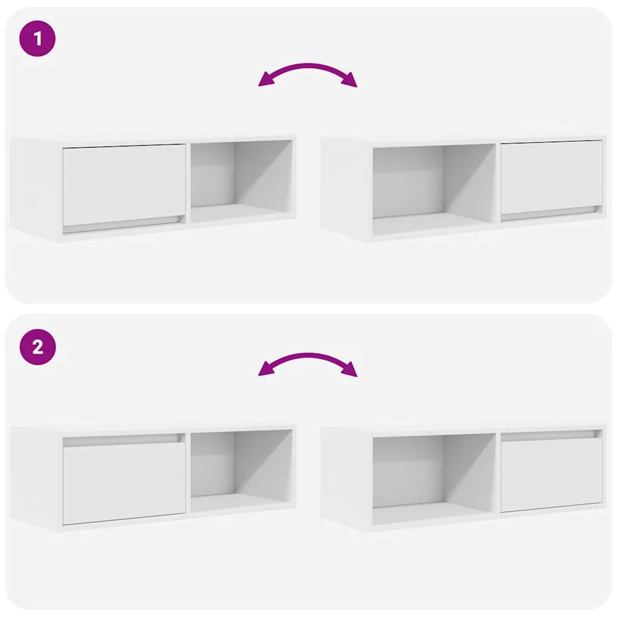 Meubles TV 2 pcs blanc 80x31x25,5 cm bois d'ingénierie - 10