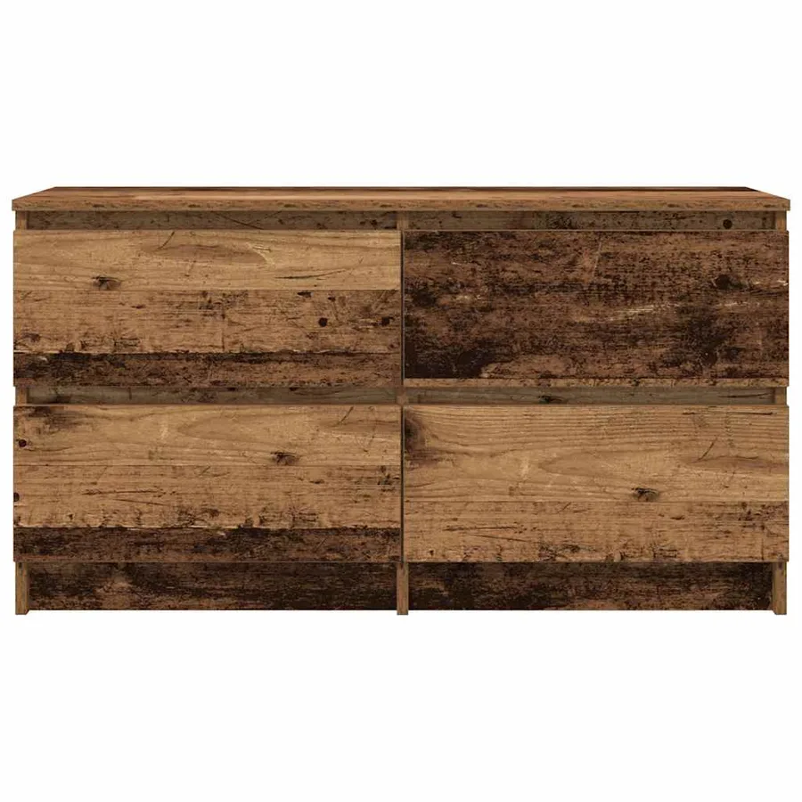 Meuble TV vieux bois 100x35x54 cm bois d'ingénierie - 6