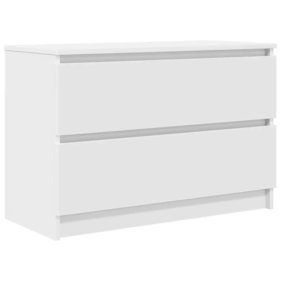 Meuble TV blanc 80x35x54 cm bois d'ingénierie - 2