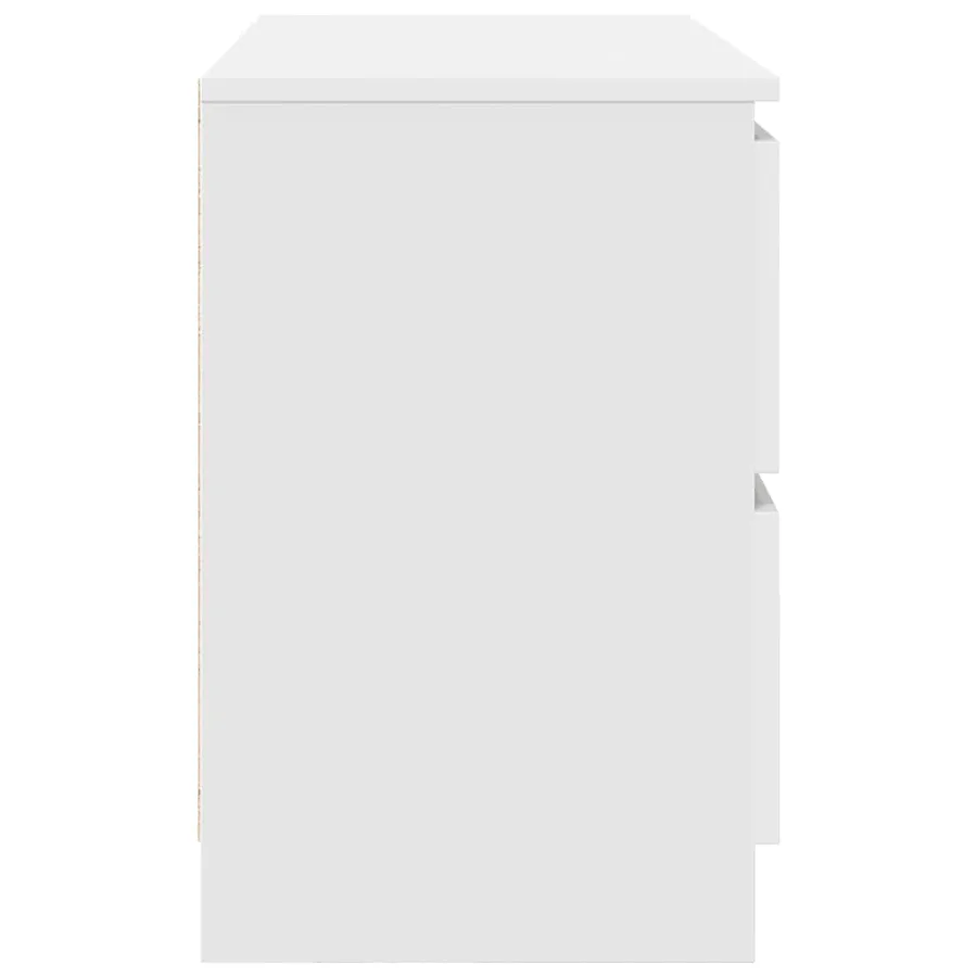 Meuble TV blanc 80x35x54 cm bois d'ingénierie - 7