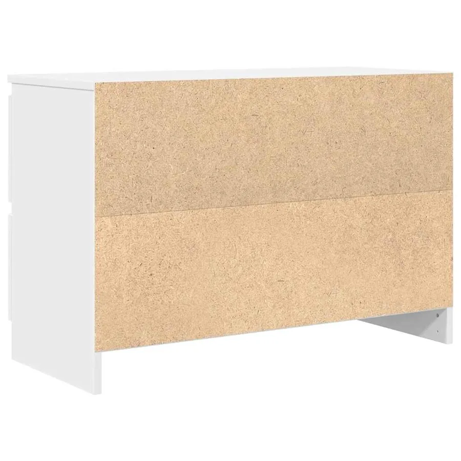 Meuble TV blanc 80x35x54 cm bois d'ingénierie - 8