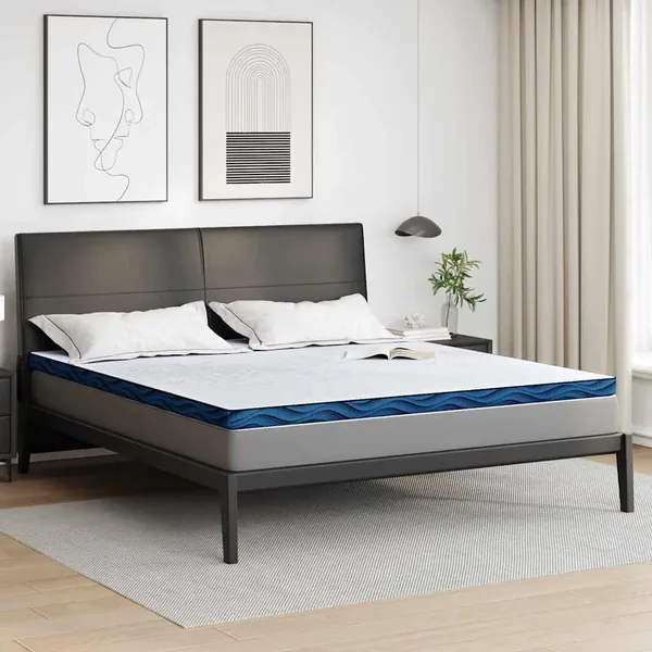 Surmatelas Blanc 180 x 200 cm Tissu jacquard