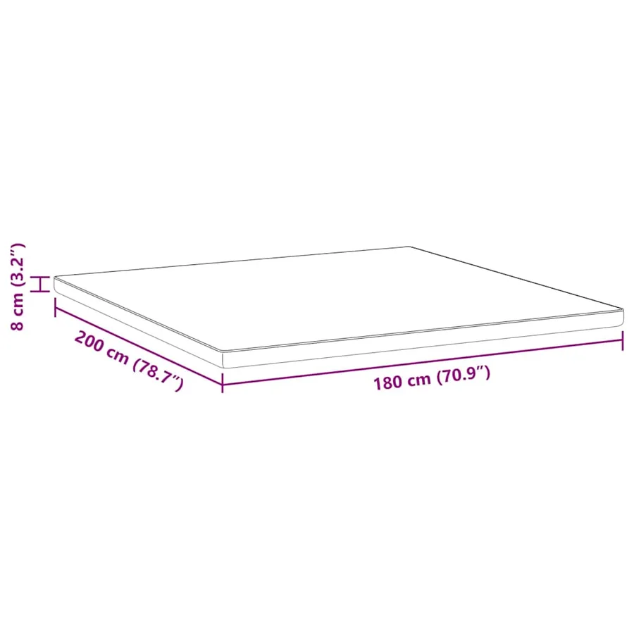 Surmatelas Blanc 180 x 200 cm Tissu jacquard - 12