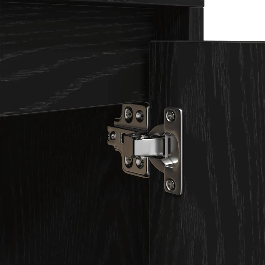 Tables de chevet avec lumières LED 2 pcs noir 38x34x50 cm - 14