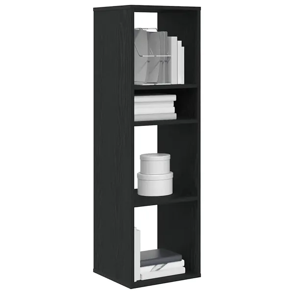 Bibliothèque noir 34x31x112 cm bois d'ingénierie