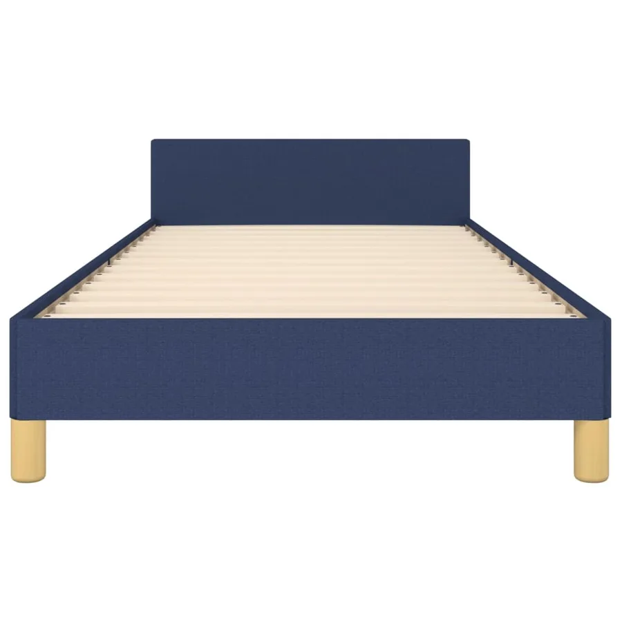 Cadre de lit sans matelas avec tête de lit bleu 80x200 cm tissu - 6