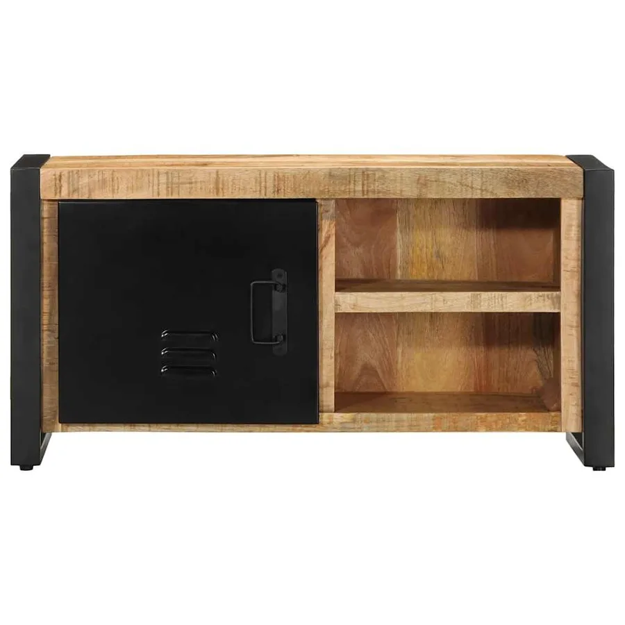 Meuble TV 80x30x40 cm bois massif de manguier brut - 3